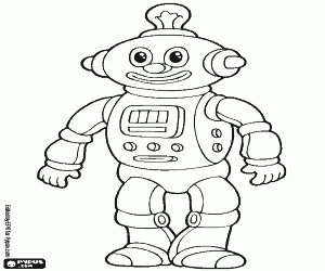 Coloriage Un drôle robot extraterrestre