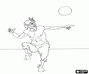 Coloriage Un faune, un être mythologique