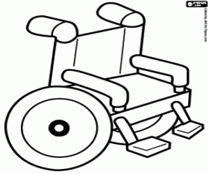Coloriage Un fauteuil roulant de l'hôpital