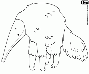 Coloriage Un fourmilier, un mammifère