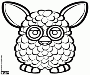 Coloriage Un Furby, un jouet électronique