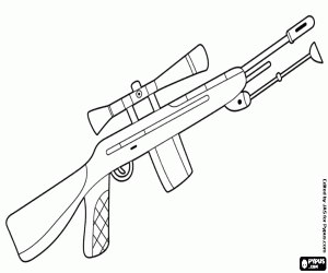 Coloriage Un fusil de sniper
