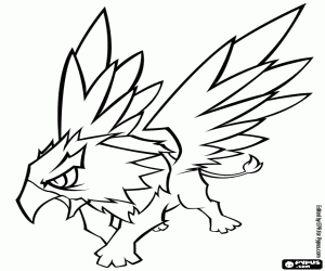 Coloriage Un Griffon, une créature mythique