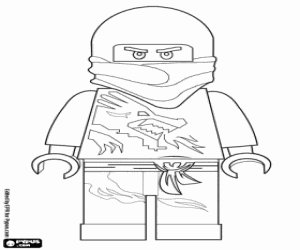 Coloriage Un guerrier ninja, Lego Ninjago