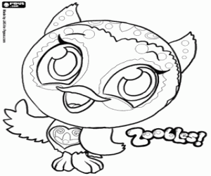 Coloriage Un hibou de Zoobles