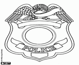 Coloriage Un insigne de la police