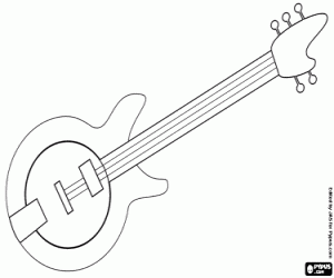 Coloriage Un instrument de musique rock