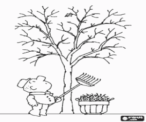 Coloriage Un jardinier avec patience