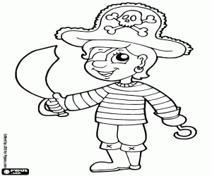 Coloriage Un jeune pirate