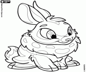 Coloriage Un lapin de Neopets, Cybunny