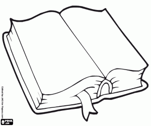 Coloriage Un livre ouvert pour l’école