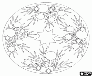 Coloriage Un mandala pour Noël