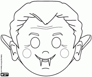 Coloriage Un masque de comte Dracula