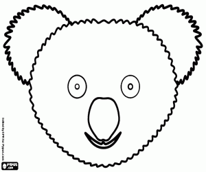 Coloriage Un masque de koala