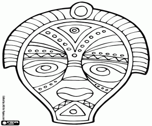 Coloriage Un masque rituel africain
