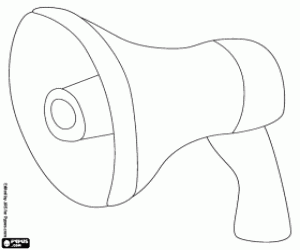 Coloriage Un mégaphone portable