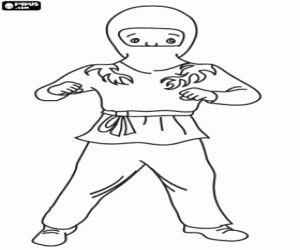 Coloriage Un ninja, un espion japonais