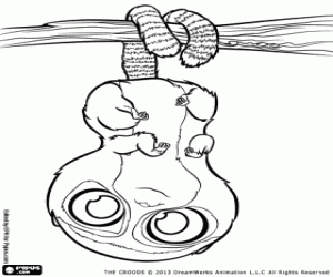 Coloriage Un ours préhistorique comme une poire