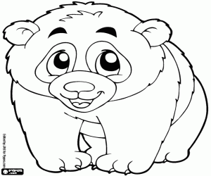 Coloriage Un panda géant de Chine