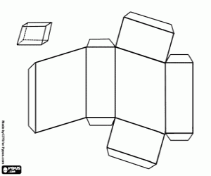 Coloriage Un parallélépipède oblique