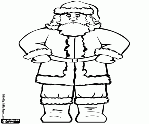 Coloriage Un personnage de Noël, le père Noël
