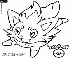 Coloriage Un Pokémon sinistre, Zorua