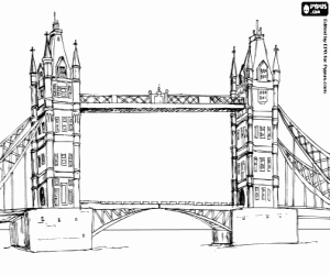 Coloriage Un pont-levis à Londres