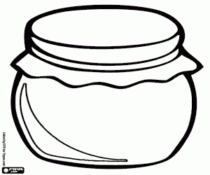 Coloriage Un pot de miel fait maison
