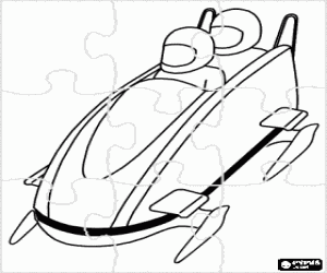 Coloriage Un puzzle de bobsleigh