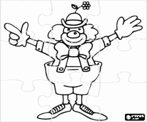 Coloriage Un puzzle de clown