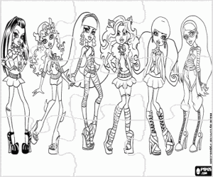Coloriage Un puzzle de Monster High