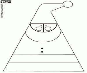 Coloriage Un Père Noël abstraite pour décorer