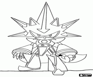 Coloriage Un robot de Sonic, Neo Metal Sonic