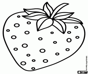 Coloriage Un simple dessin d’une fraise