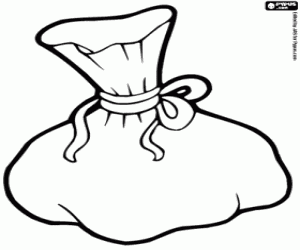 Coloriage Un simple sac du pêcheur