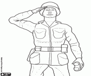 Coloriage Un soldat en plastique