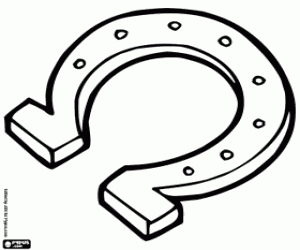 Coloriage Un talisman, un fer à cheval