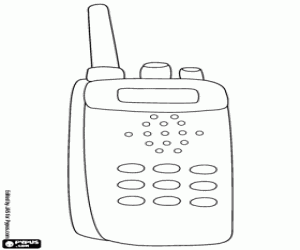 Coloriage Un talkie-walkie du détective