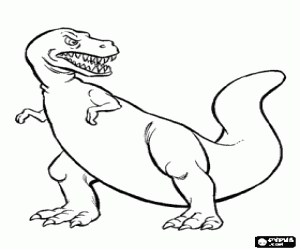 Coloriage Un Tyrannosaure Rex menaçant