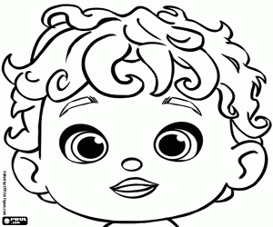 Coloriage Un visage de bébé adorable