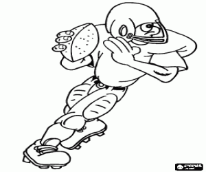 Coloriage Une action de football américain