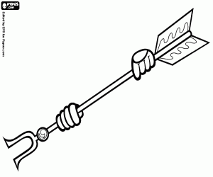 Coloriage Une arme rituelle japonaise