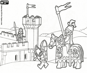 Coloriage Une aventure médiévale de Lego