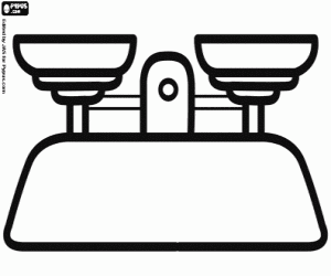 Coloriage Une balance de laboratoire