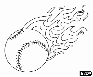 Coloriage Une balle de baseball