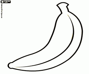 Coloriage Une banane, un fruit comestible