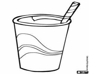 Coloriage Une boisson dans une tasse de papier