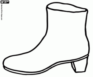 Coloriage Une botte, un soulier de femme