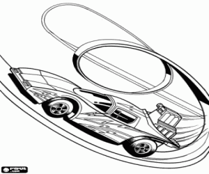 Coloriage Une boucle de Hot Wheels