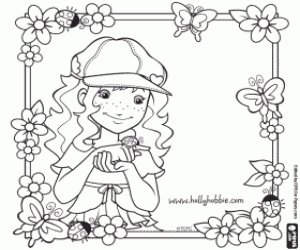 Coloriage Une carte avec Holly Hobbie